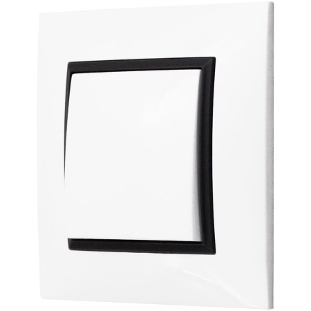 Włącznik Światła Pojedynczy W Ramce Biały Ospel Aria