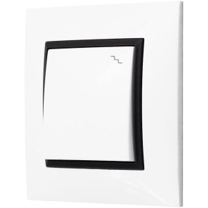 Włącznik Światła Schodowy W Ramce Biały Ospel Aria