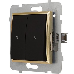 Moduł Czarny / Złoty Bez Ramki Rolety Z Blokadą Ospel Aria