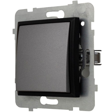 Moduł Szary / Czarny Bez Ramki Włącznik Pojedynczy