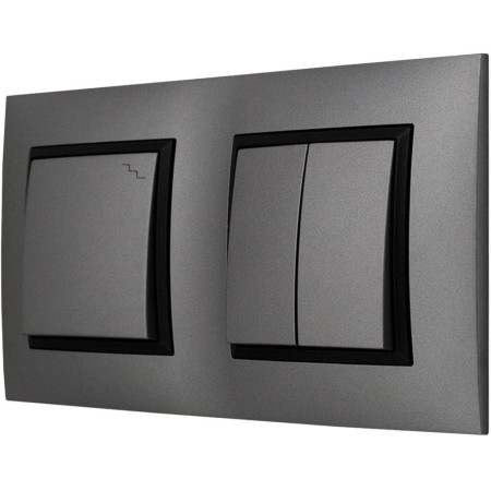 Zestaw Włącznik Schodowy Podwójny W Ramce Aria