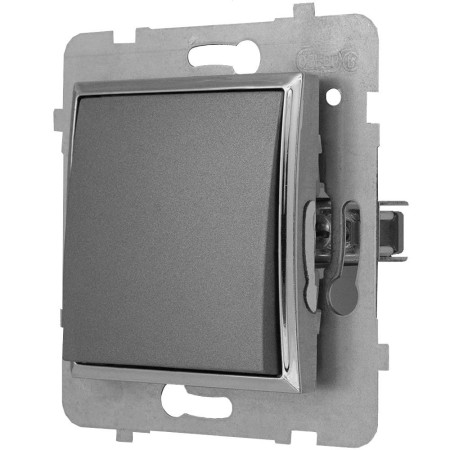 Moduł Szary / Srebro Bez Ramki Włącznik Pojedynczy