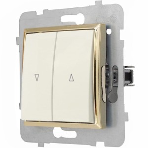 Moduł Ecru / Złoty Bez Ramki Rolety Z Blokadą Ospel Aria