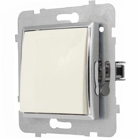 Moduł Ecru / Srebro Bez Ramki Włącznik Pojedynczy Ospel Aria