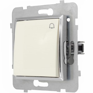 Moduł Ecru / Srebro Bez Ramki Dzwonkowy Ospel Aria