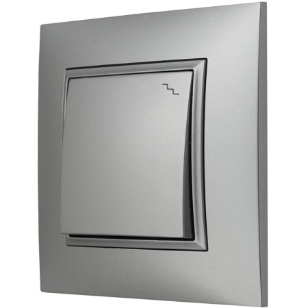 Włącznik Światła Schodowy W Ramce Srebrny Ospel Aria