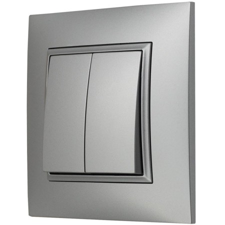 Włącznik Schodowy Podwójny Ospel Aria Srebrny