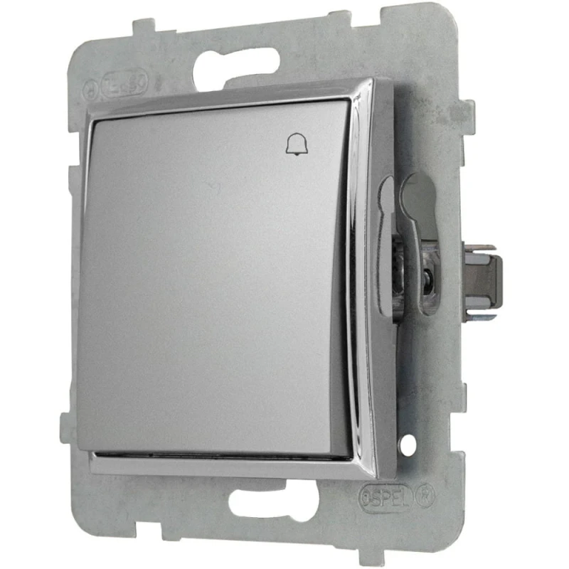 Moduł Srebrny Srebro Bez Ramki Ospel Aria Włącznik Dzwonkowy