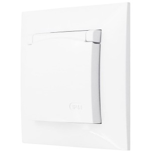 Gniazdo Hermetyczne Łazienkowe Białe Aria