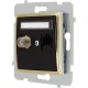 Gniazdo RJ45/TV(F) bez ramki Aria Czarny/Złoto