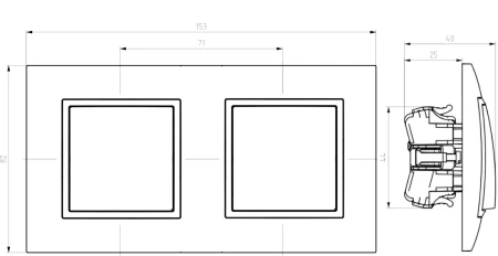 Włącznik Światła Pojedynczy I Podwójny W Ramce  Ospel Aria