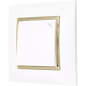 Włącznik Schodowy Ospel Aria Biały/Złoty