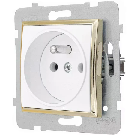 Ospel Aria Gniazdo Pojedyncze Bez Ramki Biały / Złoty