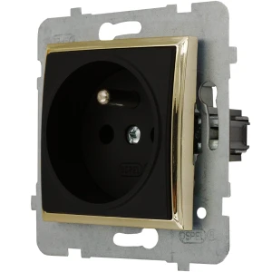 Ospel Aria Gniazdo Pojedyncze Bez Ramki Czarny / Złoty