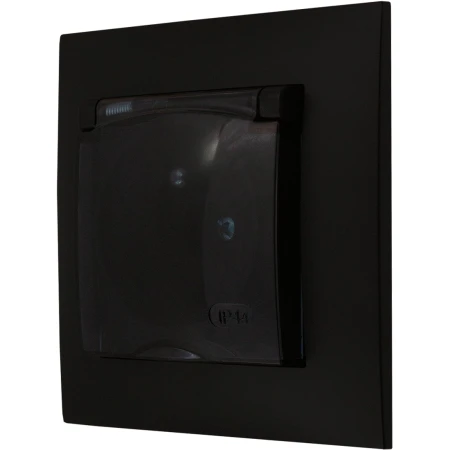 Gniazdo Hermetyczne Łazienkowe Ospel Aria Czarny