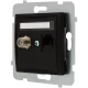 Gniazdo RJ45/TV(F) bez ramki Aria Czarny