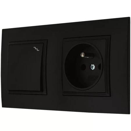 Gniazdo Z Włącznikiem Schodowym Do Sypialni Czarny