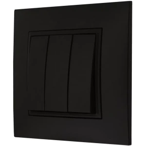 Włącznik Światła Potrójny Czarny Ospel Aria