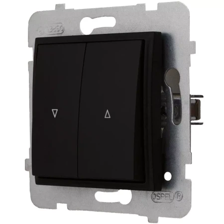 Włącznik Żaluzjowy Wyłącznik Światła Ospel Aria Czarny