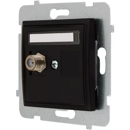 Gniazdo Pojedyncze Antenowe Typ F Ospel Aria Czarna