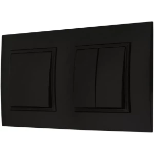 Włącznik Pojedynczy I Podwójny W Ramce Czarny Ospel Aria