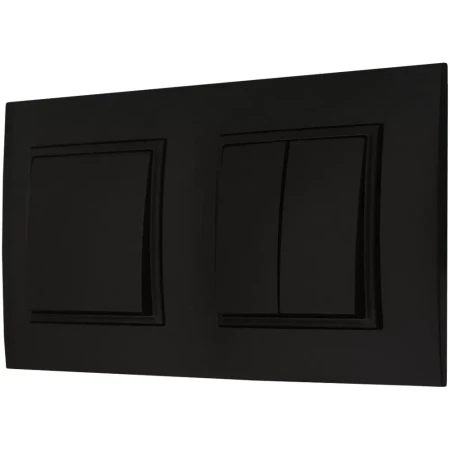 Włącznik Pojedynczy I Podwójny W Ramce Czarny Ospel Aria