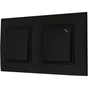 Włącznik Pojedynczy I Schodowy W Ramce Ospel Aria Czarny