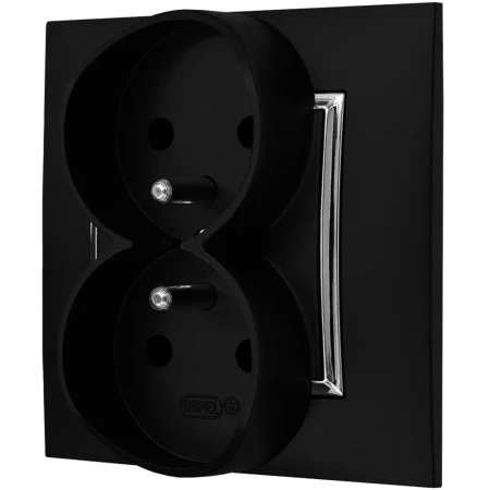 Gniazdko Gniazdo Podwójne Obramówka Chrom Ospel Aria