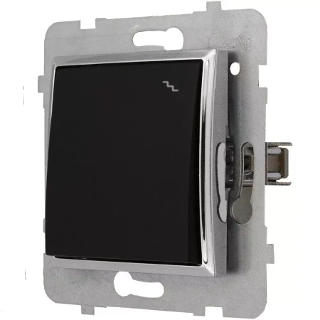 Moduł Czarny / Srebro Bez Ramki Włącznik Schodowy Ospel Aria