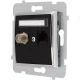 Gniazdo RJ45/TV(F) bez ramki Aria Czarny/Srebro