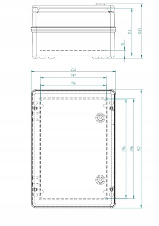 Szafka Rozdzielcza Hermetyczna 252X352X162 Ip65