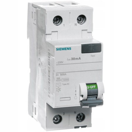 Wyłącznik Różnicowoprądowy Siemens 25A 30Ma Rcd 2P