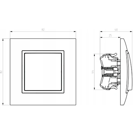 Włącznik Światła Schodowy W Ramce Ospel Aria Srebrny Czarny