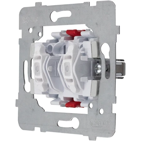 Włącznik Światła Podwójny Schodowy Szary Srebro