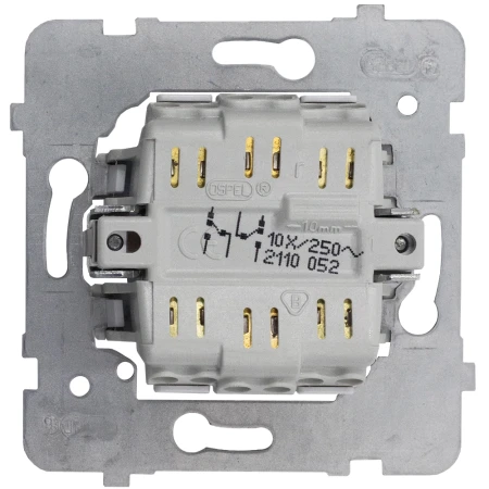 Włącznik Światła Podwójny Schodowy Ospel Aria Srebrny Czarny