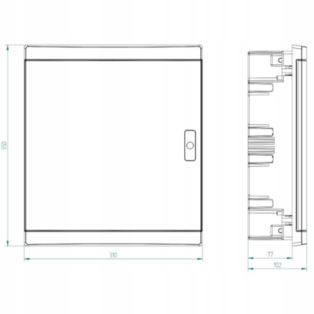Rozdzielnica P/T Elegant 2X12 Rp Ip40 Drzwi Białe