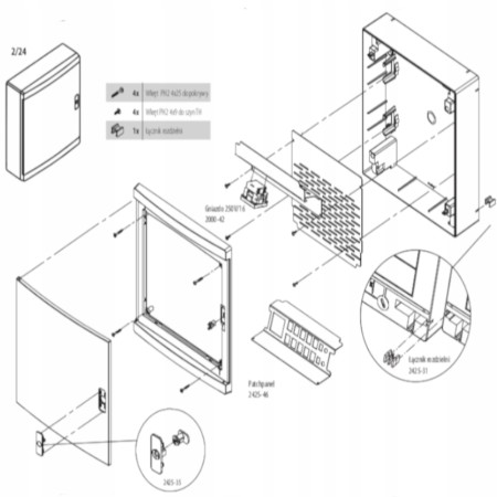 Rozdzielnica Multimedialna N/T Elegant 2X12 Ip40