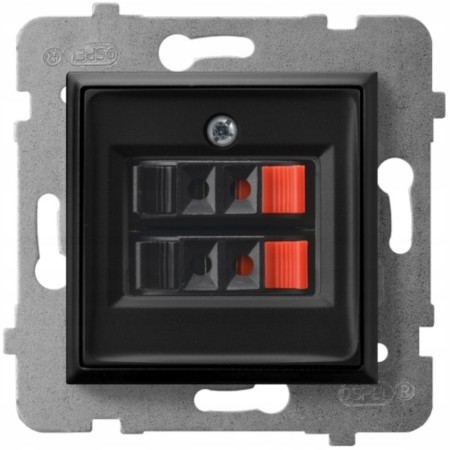 Gniazdo Głośnikowe Podwójne Aria Czarne Ospel