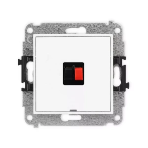 Icon Mechanizm Gniazda Głośnikowego Pojedynczego, Bez Pola Opisowego Biały Iggbo-1
