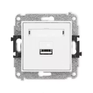 Icon Mechanizm Ładowarki Usb Pojedynczej, 5V, 2A Biały Icusb-3