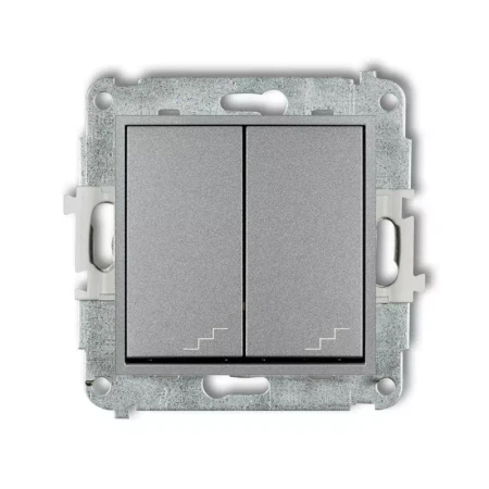 Icon Mechanizm Łącznika Podwójnego Schodowego Srebrny Metalik 7Iwp-33