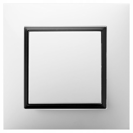 Włącznik Światła Pojedynczy W Ramce Biały Ospel Aria