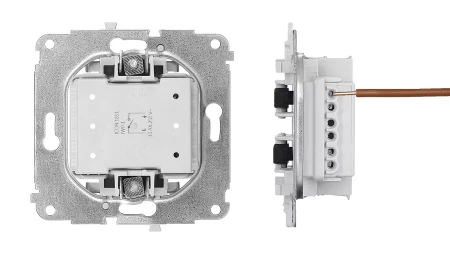 Icon Mechanizm Elektronicznego Regulatora Temperatury Z Czujnikiem Podpodłogowym Srebrny Metalik 7Irt-1