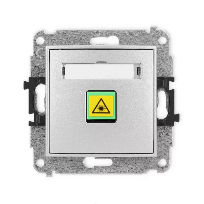 Icon Mechanizm Gniazda Światłowodowego/Optycznego Pojedynczego Srebrny Metalik 7Igop-1