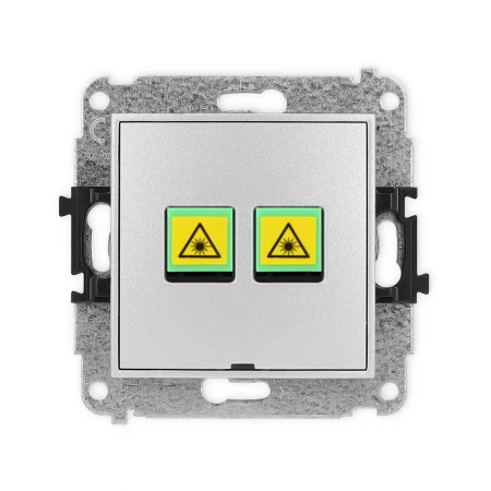 Icon Mechanizm Gniazda Światłowodowego/Optycznego Podwójnego, Bez Pola Opisowego Srebrny Metalik 7Igopbo-2