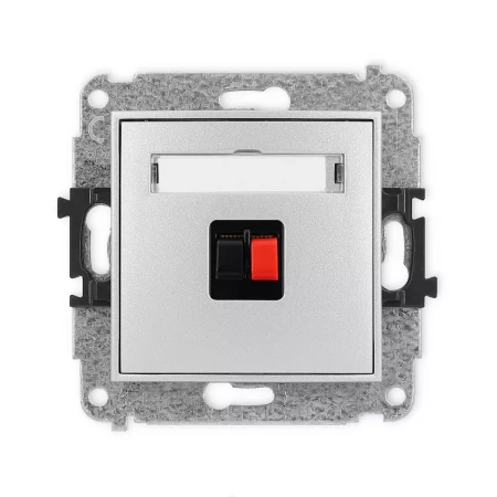 Icon Mechanizm Gniazda Głośnikowego Pojedynczego Srebrny Metalik 7Igg-1