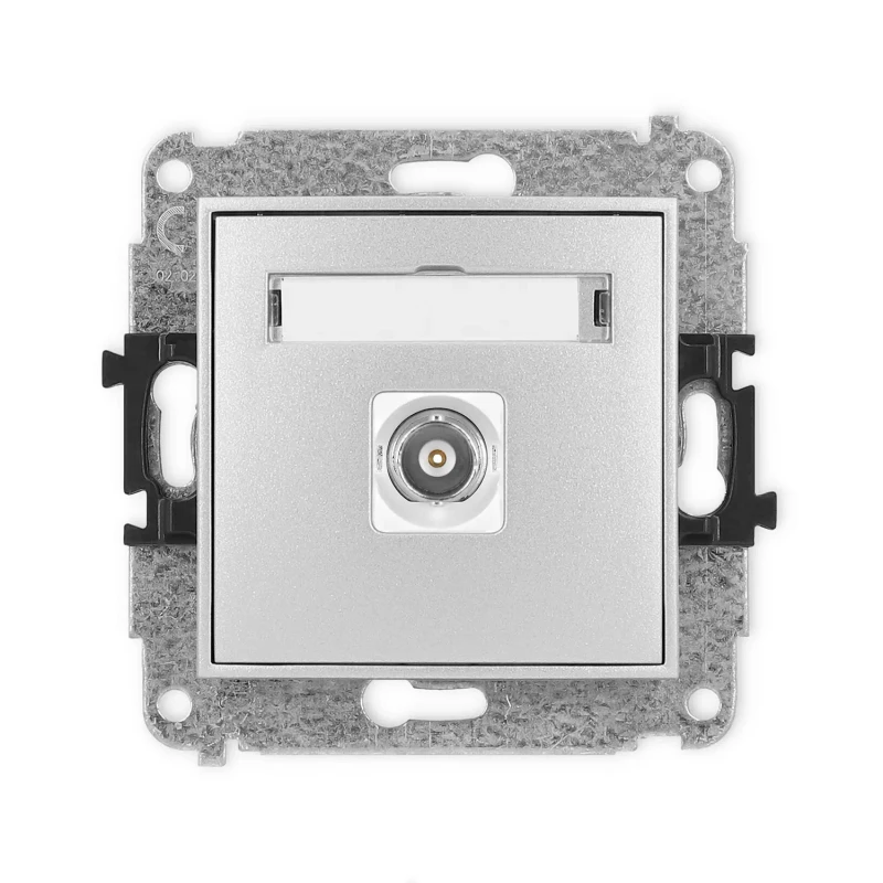 Icon Mechanizm Gniazda Pojedynczego Bnc Srebrny Metalik 7Igbnc-1