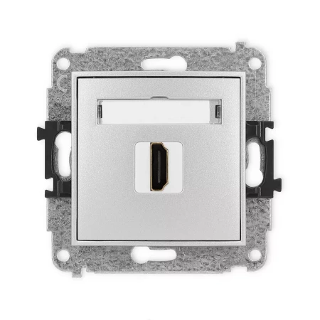 Icon Mechanizm Gniazda Pojedynczego Hdmi 2.0 Srebrny Metalik 7Ihdmi-3