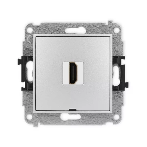 Icon Mechanizm Gniazda Pojedynczego Hdmi 2.0, Bez Pola Opisowego Srebrny Metalik 7Ihdmibo-3