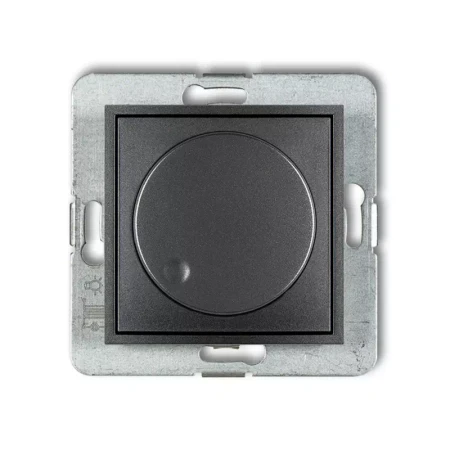 Icon Mechanizm Elektronicznego Regulatora Oświetlenia Przyciskowo-Obrotowego Do Lamp Led Grafitowy 11Iro-2